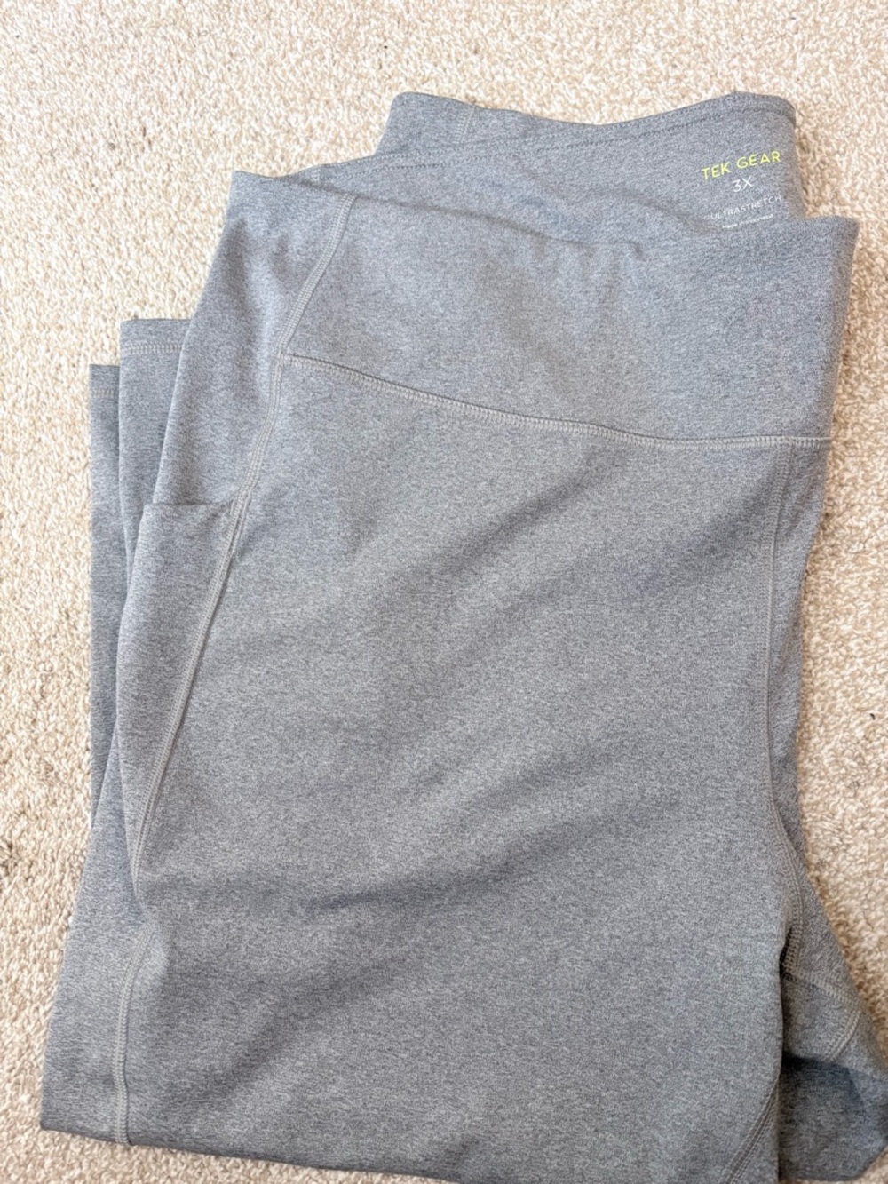 NWOT tek gear Heather Gray UltraStretch Leggings